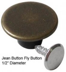 Oak Leaf Jean Tack Buttons - 27L - WAWAK Sewing Supplies